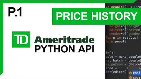 TD Ameritrade API | Pricing History (p.1)