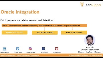 Fetch Yesterdays Start and End date time in Oracle Integration