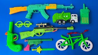 Found Grabbing Ak47 Gun Sniper Rifle Bicycle Toys Equipments,Scar Gun Surprising Airplan, Motor Bike