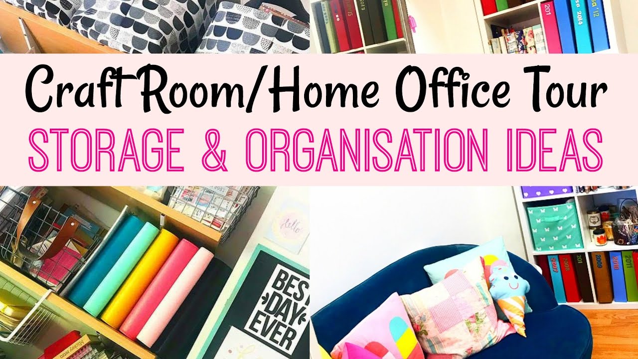 CRAFT ROOM TOUR Storage & Organisation Ideas Home Offfice