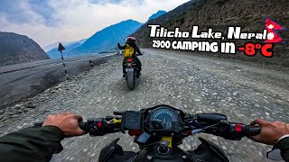 Mustang to Tilicho Lake, Nepal on Z900 | Camping in -8°C Freezing cold