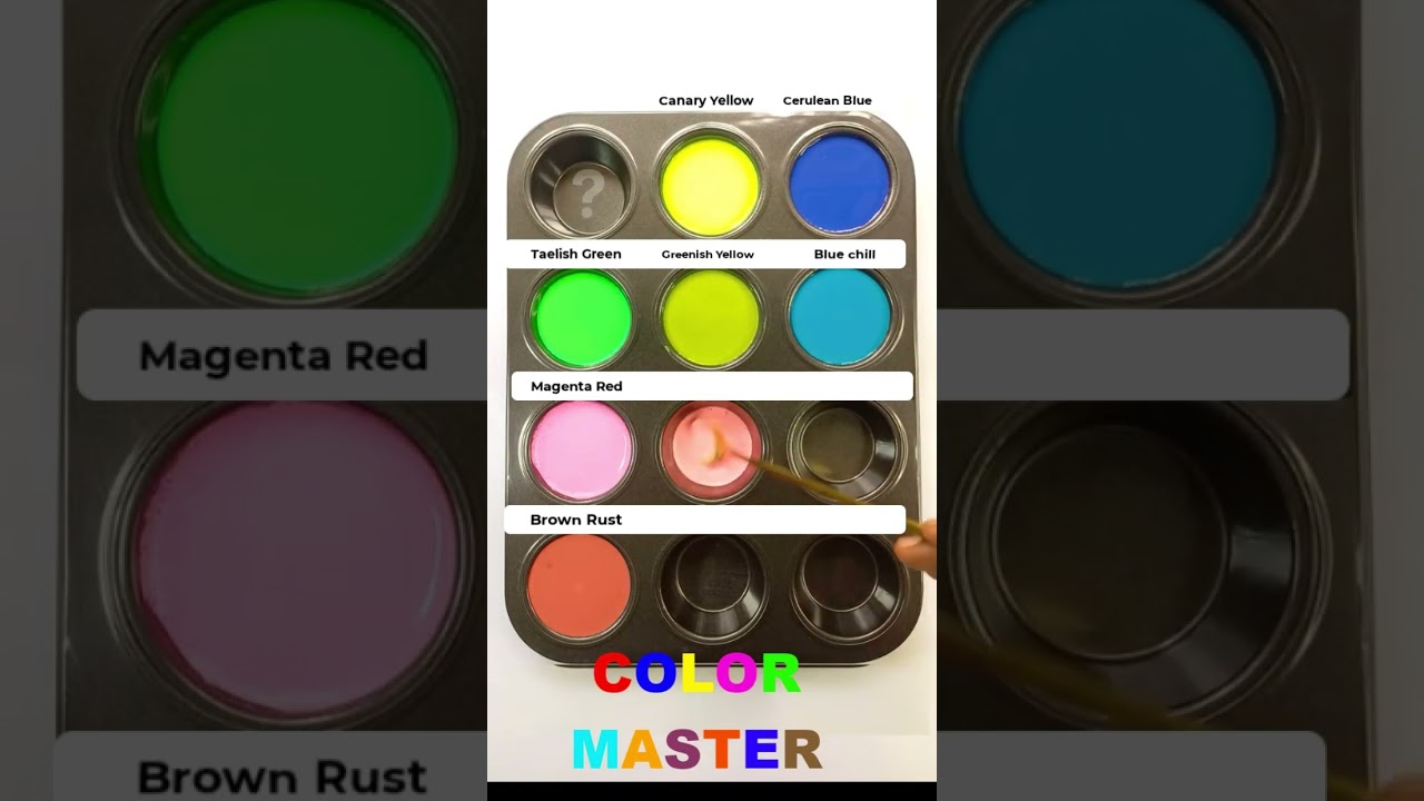 Yellow Vs. blue - Satisfying Color Mixing! #colormixing #paintmixing #colors #short #asmr