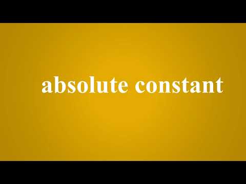 What is absolute constant? | Meaning | English | Dictionary