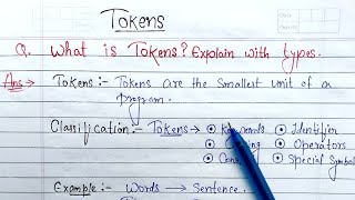 Tokens in C in hindi | types of tokens- Keywords, identifier, strings, operators, constants etc...