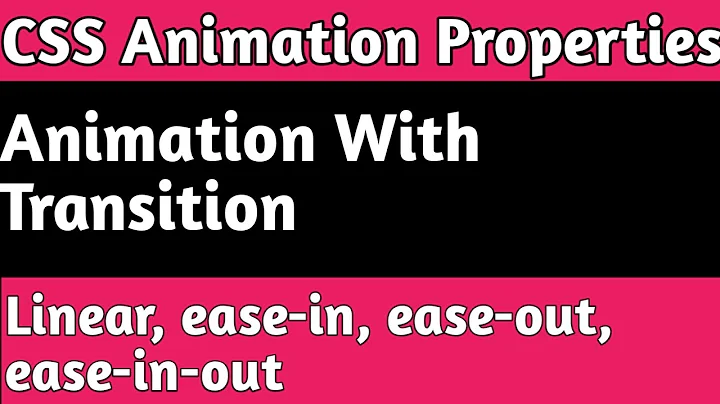 CSS Transition Series: Animation Properties | Linear,ease-in,ease-out,ease-in-out CSS properties