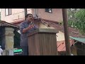 Goan reportermla vijai speaking at a corner meeting for south goa loksabha capt viriato in lotoulim