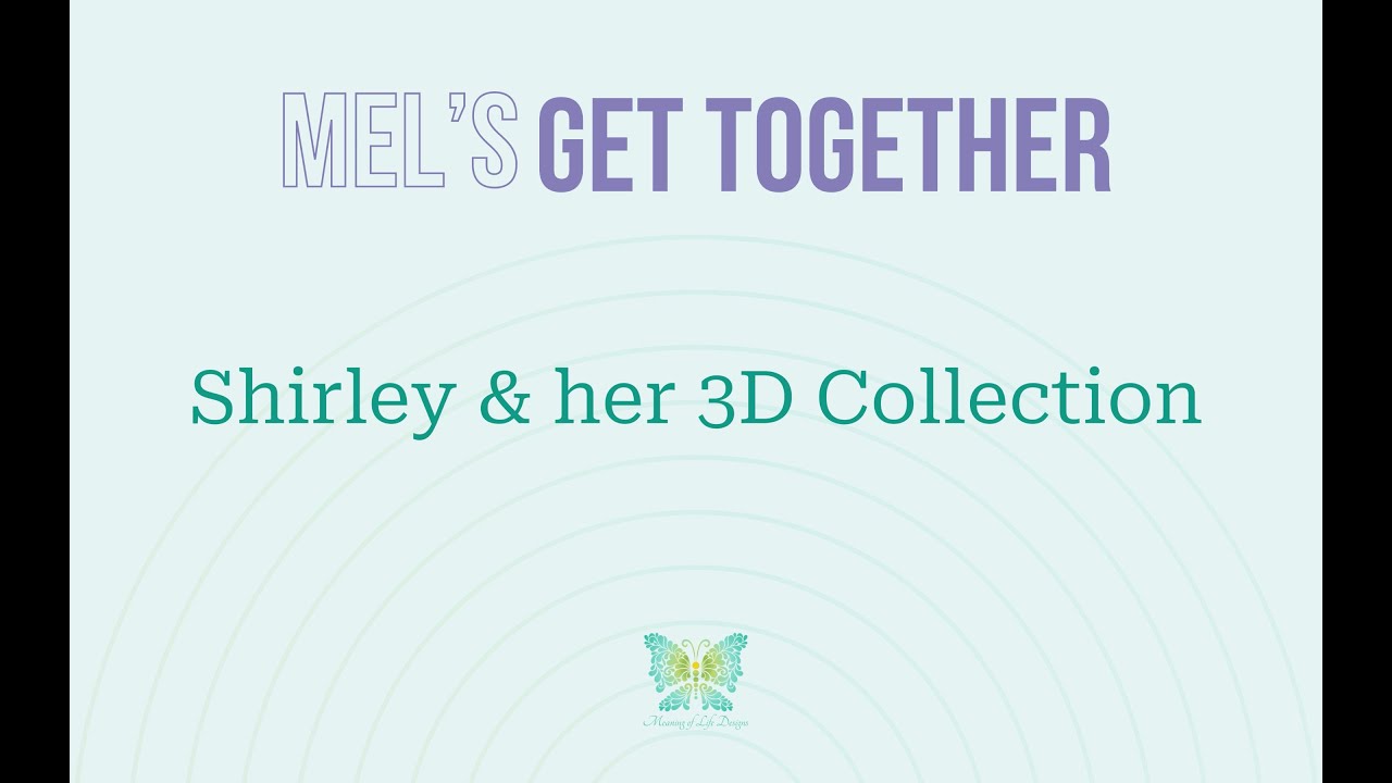 Shirley showing her 3D Collection - Machine Embroidery Applique & Quilting in the Hoop