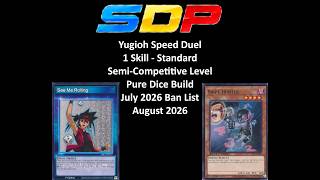Yugioh Speed Duel Dice Roll Semi-Competitive August 2026 #yugioh  #speedduel  #yugiohspeedduel