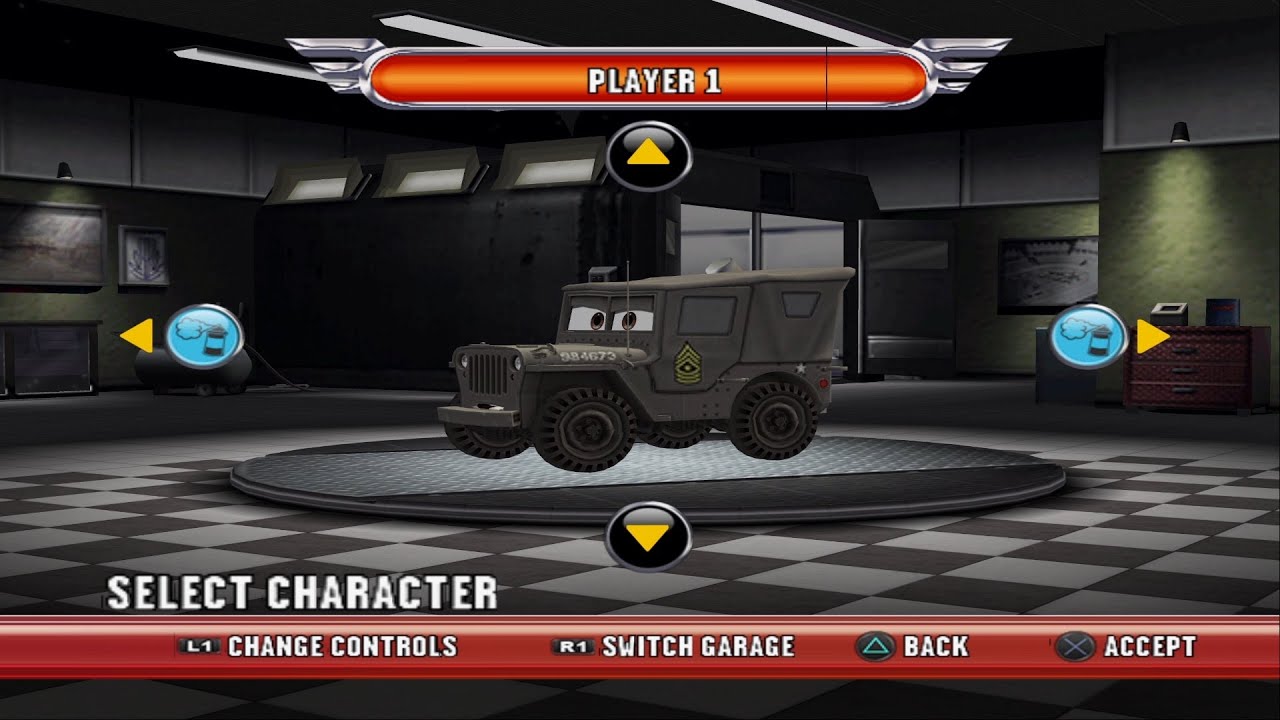 Cars Race-O-Rama PS2 - Sarge Gameplay (PCSX2)