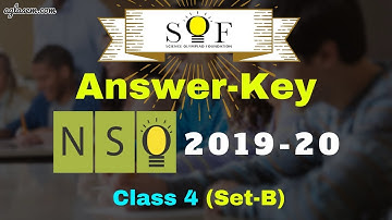 SOF National Science Olympiad 2019-20 Answer Key | NSO Answer Key | Class -4 Set -B