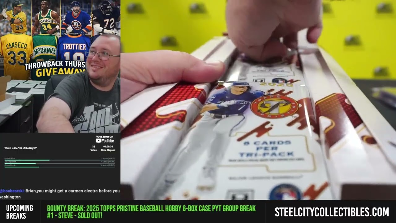 Набор коллекционных бейсбольных карточек Topps Pristine Baseball Hobby 2025 года, 6 коробок, груп...