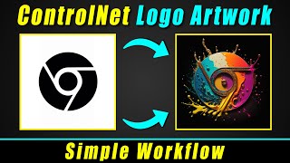 stable diffusion controlnet logo artwork simple workflow | controlnet extension | workflow in detail