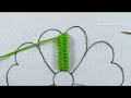 Modern hand embroidery exclusive flower design super easy needle stitching flower sewing tutorial