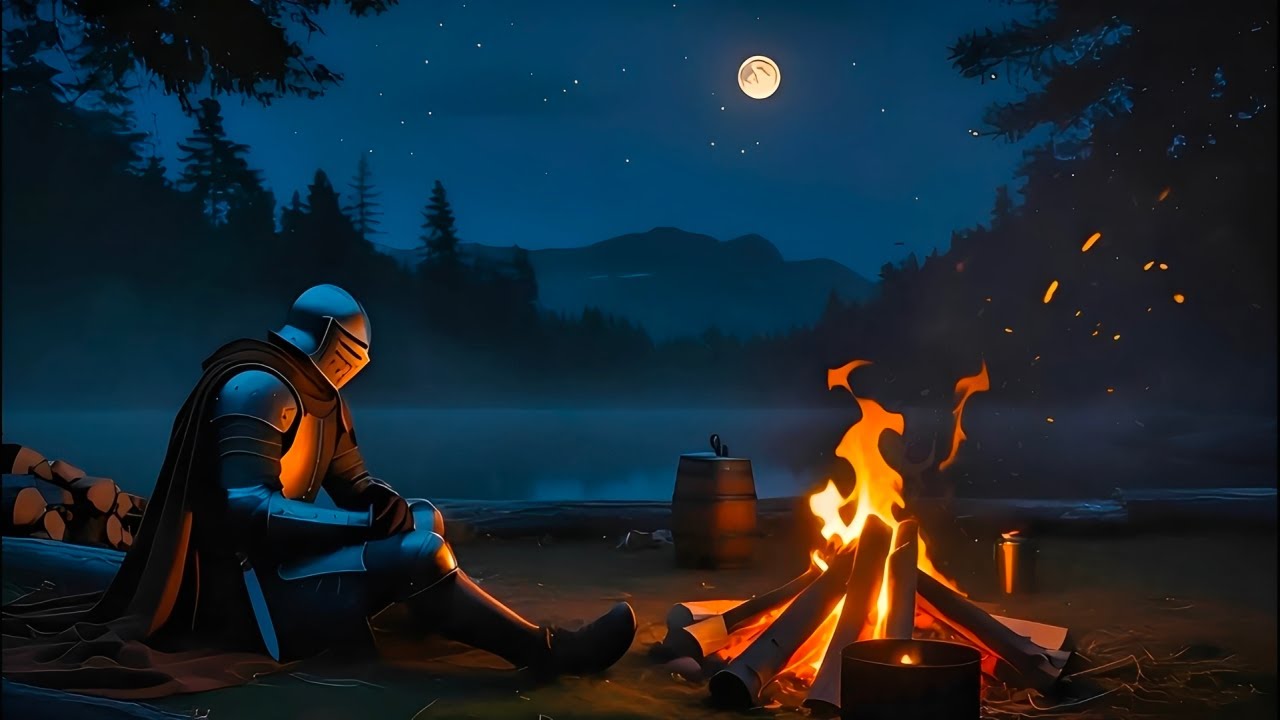 Lonely Knight Jazz 🌙🔥 | Cozy Night Jazz for Deep Sleep & Reflection