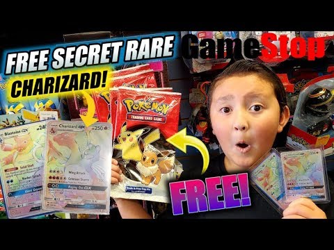 WE GOT A FREE HYPER RARE CHARIZARD AT GAMESTOP! TRADING ULTRA RARE POKEMON CARDS! TRADE & PLAY EVENT