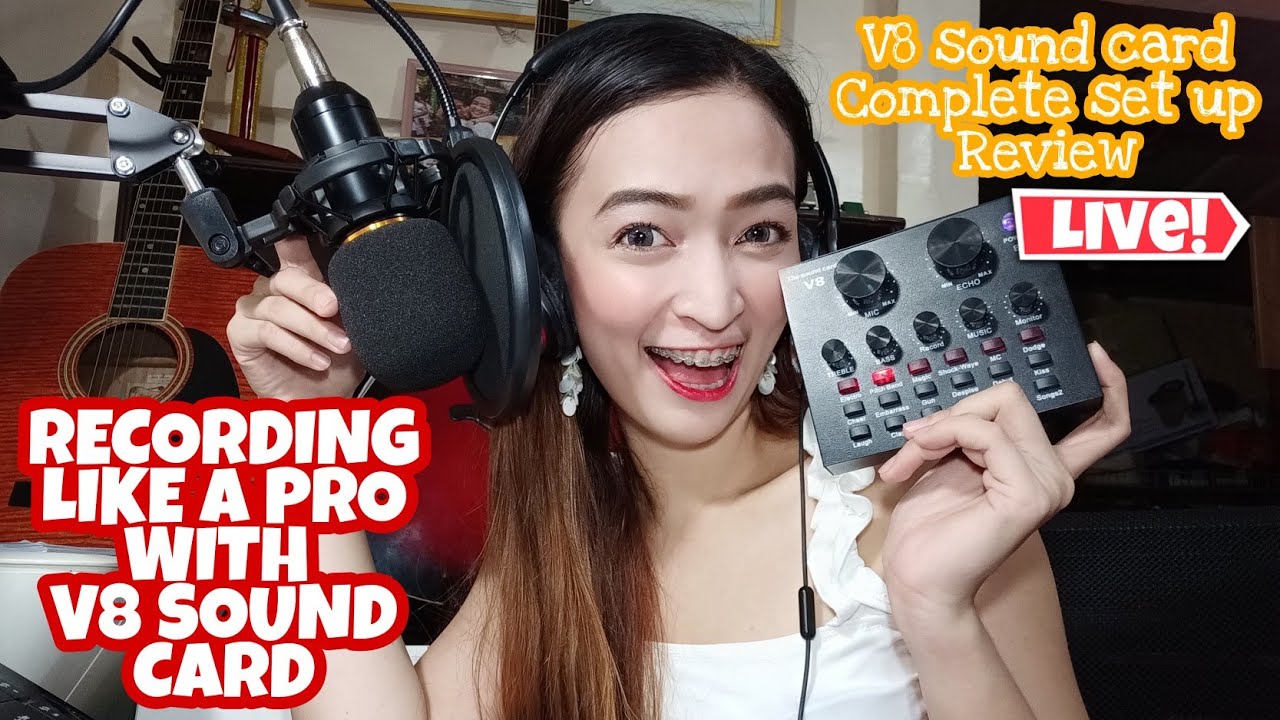 Recording like a pro with V8 Sound Card Set Up to Smartphone and