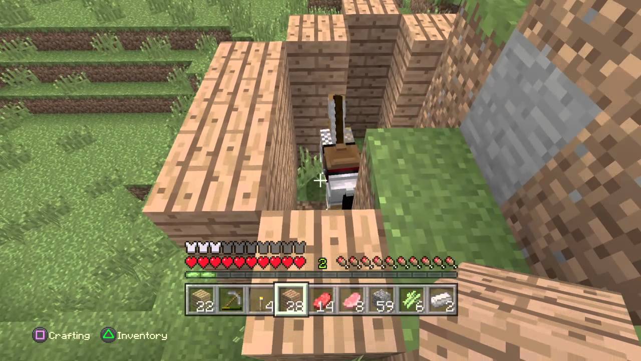 Minecraft PS4 Secret base survival lets play episode 4 - YouTube