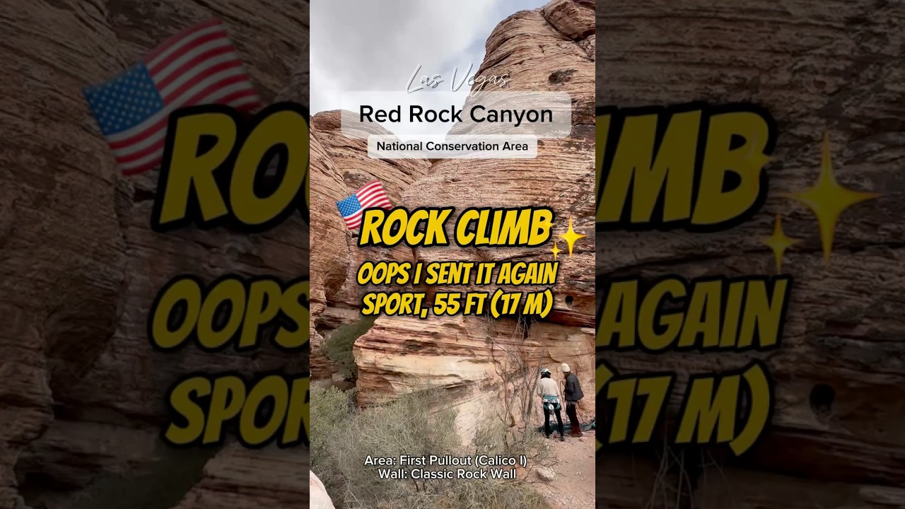 Oops, I Sent It Again 5+ – Rock climbing at Red Rock Canyon, First Pullout Calico 1, Classic Wall
