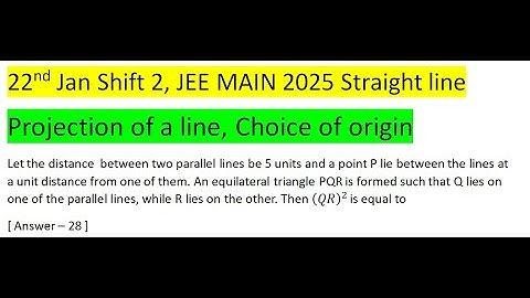 Let the distance  between two parallel lines be 5 units and a point P lie between the lines at a uni