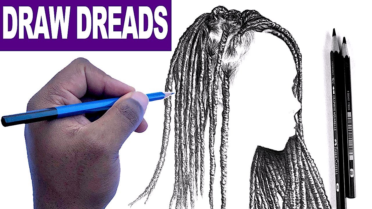 How To Draw Dreads Drawing Hair Dreadlocks