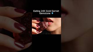 Eating January Birthstone GARNET 💎 Crystal ASMR AI #Shorts #ASMR #asmr #relaxing #diamondcut