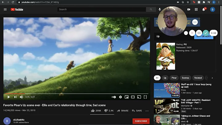 159 Favorite Pixar's Up scene ever   Ellie and Carl's relationship through time, Sad scene   YouTube