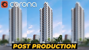 CORONA RENDER Post Production All Element + Photoshop tutorial