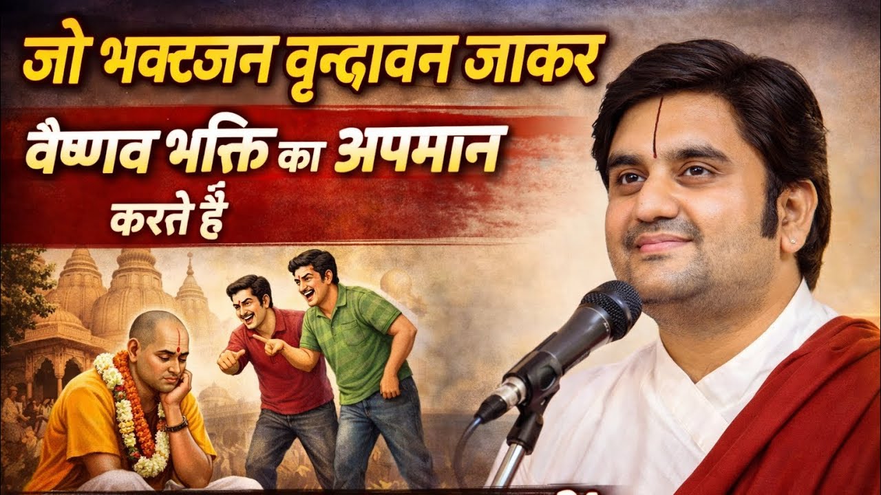 💐🙏🏻जो भजन वृंदावन जाकर वैष्णव भक्ति भगवान करते हैं वह यह कथा आवश्यक है उपाध्याय इंद्रेश जी महाराज