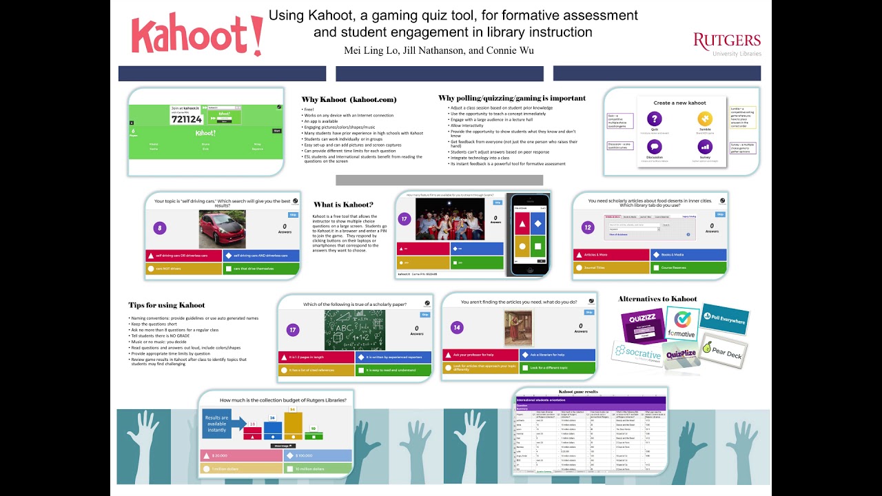 Using Kahoot, a Gaming Quiz Tool, for Formative Assessment and Student Engagement