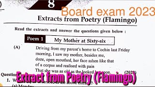 Extract from poetry (flamingo) for 12th  class mp board exam 2023