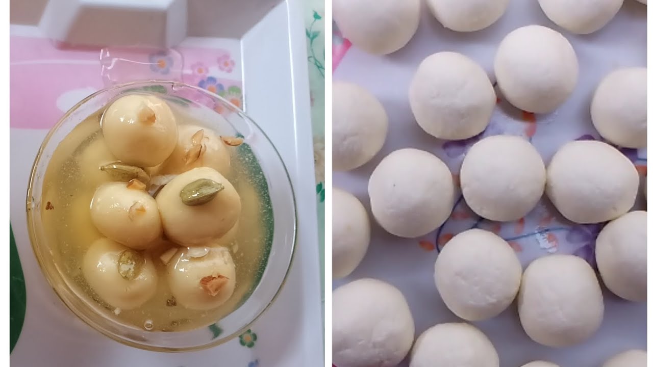 mini rasgulla 1 liter se 24 rasgulle banaen - YouTube