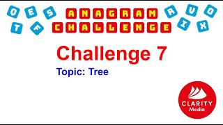 Anagram Challenge 7: Tree