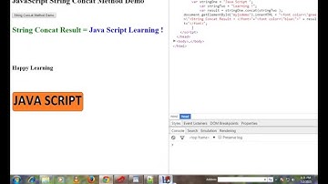 TAMIL STRING CONCAT METHOD IN JAVASCRIPT DEMO