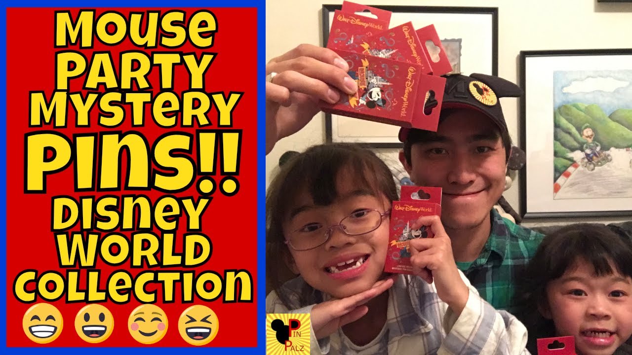 DISNEY MYSTERY PIN UNBOXING Disney World Mouse Party Pins!