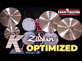 The exclusive zildjian k optimized cymbal pack