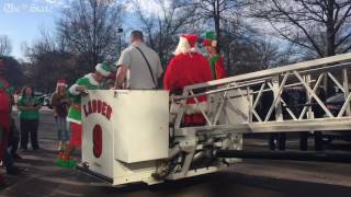 Santa, firefighters spread cheer at children's hospital