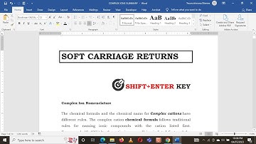 How to insert a Soft Carriage Returns in MS Word
