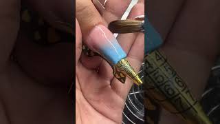 Ombre Akrylnegle Blue Babyboomer Babyboomer Uñas Acrílicas