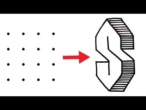How to Draw 3D letter S Step By Step || 3D Trick