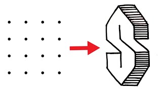 How to Draw 3D letter S Step By Step || 3D Trick