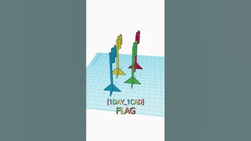 [1DAY_1CAD] FLAG #shorts #tinkercad #project