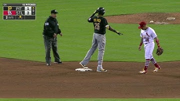PIT@STL: Polanco plates Bell with a double in 9th
