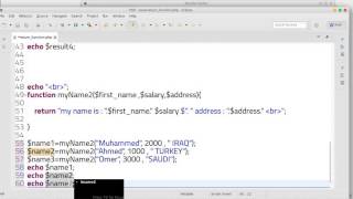 84 PHP scripting language Functions return