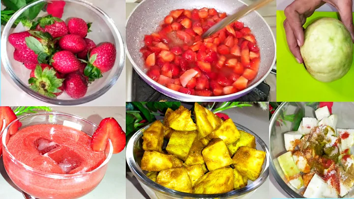 Strawberry Juice | Street Food Jamfal Chaat | Guvava Chaat | Strawberry Recipe |