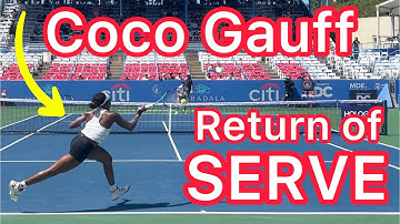 Coco Gauff Return of Serve Footwork (Tennis Technique/Footwork Explained)