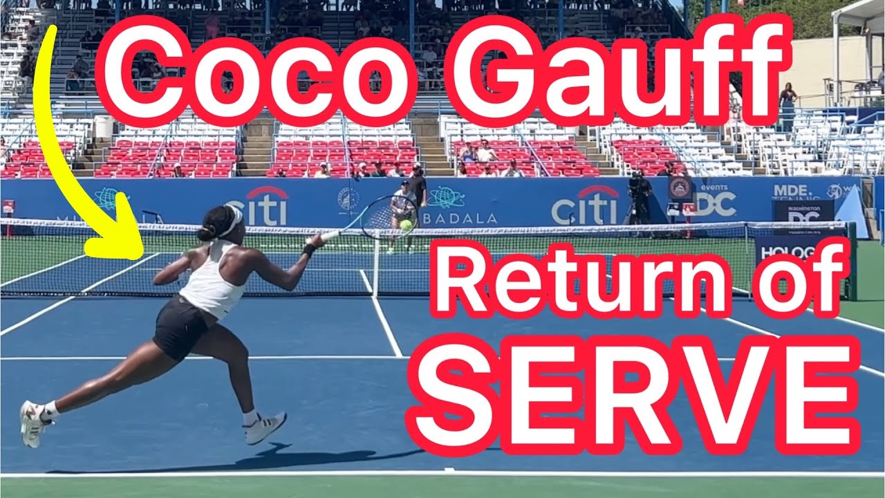 Coco Gauff Return of Serve Footwork (Tennis Technique/Footwork Explained)