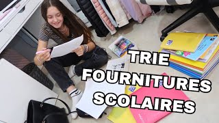 JE TRIE MES FOURNITURES SCOLAIRES