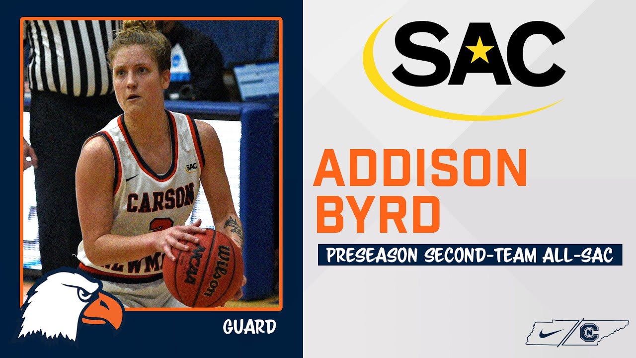 CarsonNewman Women's Basketball Addison Byrd Preseason AllSAC 11121 YouTube