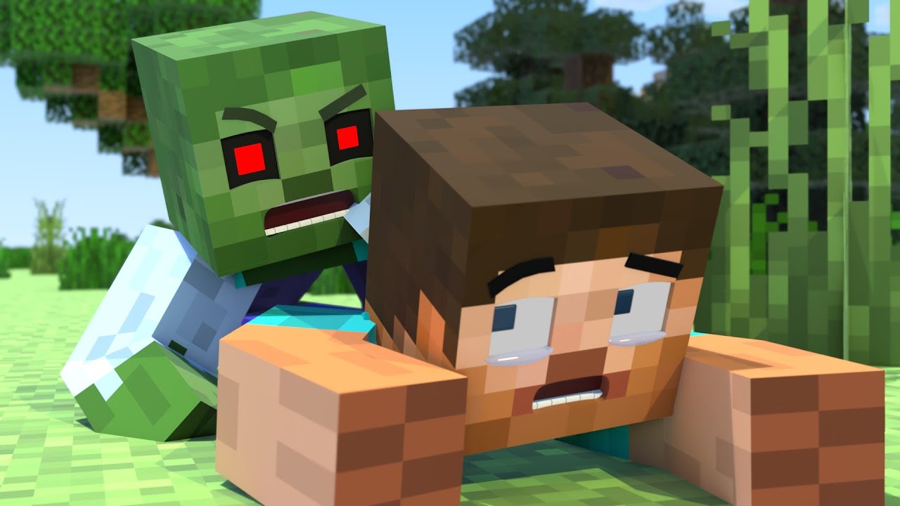 Steve turned into a zombie - Minecraft Animation