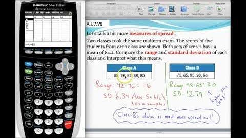 Comparing ranges and standard deviations of two sets of data